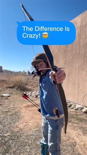 Longbow vs. Compound bow! #archery #bowhunting #compoundbow #longbow #traditionalarchery #shorts