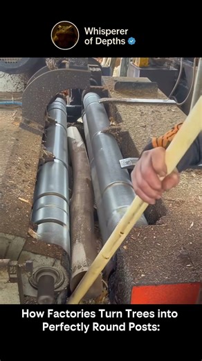 How Factories Turn Trees into Perfectly Round Posts: