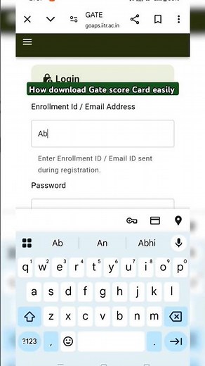 How to download the score card Gate 2025 easily #iitroorkee #iitian #gateexam