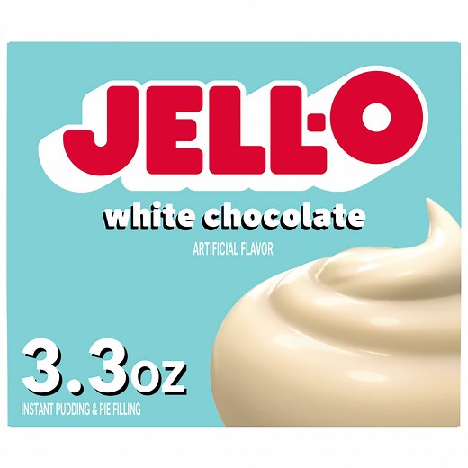 Jell-O White Chocolate Instant Pudding & Pie Filling Mix, 3.3 oz Box