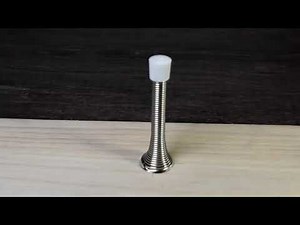 Flexible Spring Door Stopper Brushed Satin Nickle Spring Door Stops