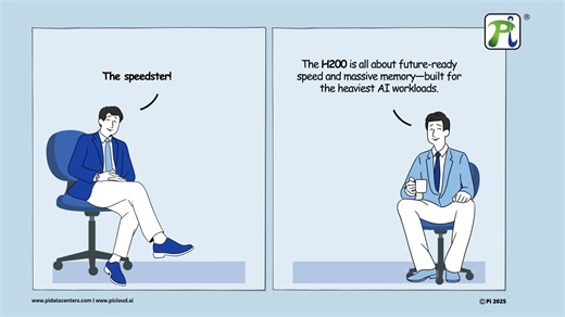 𝗙𝗿𝗶𝗱𝗮𝘆 𝗖𝗼𝗺𝗶𝗰 – 𝗧𝗵𝗲 𝗣𝗶 𝗧𝗮𝗹𝗲𝘀! At Pi, every GPU card from T4 to H200 has a unique ability. This week's comic is full of fun and celebrates how each GPU helps make AI journeys smarter and faster. We think that complicated technology doesn't always need complicated conversations. Sometimes it starts with being curious, being creative, and having fun. Find out how Pi helps companies grow their AI by giving them the right GPU for each job at www.picloud.ai or write to us at reachu