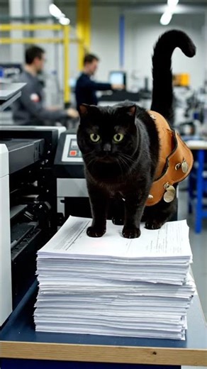 A Playful Chubby Cat – is working as a Printer Technician
