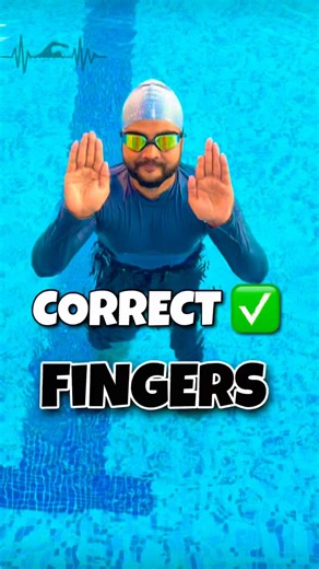 Correct ✅ Finger Position in Freestyle | big mistake Fix #shorts #swim