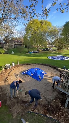 24’ round install in place of an old pool! Follow for more #summer #sun #pool #pooltok #poolparty #summer23 #summervibes #poolboys #cpqualitypools #splash #heat #swim #rubberducky #jump #doughboy @DEWALT POWER TOOLS @Topcon Positioning Systems