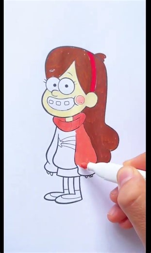 😱😱Mabel Pines from Gravity Falls 🤩🤩 #coloring #art #characters