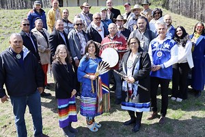Today American Indian Tribal Leaders from across North Carolina welcomed in the first day of Spring with an Equinox Ceremony at Town Creek Indian Mound in Mt. Gilead. The ceremony coincided with the local noon meridian transit of the sun, which occurs when the townhouse light square aligns with the platform located on the northern wall of the structure. The spring (vernal) equinox arrived at 5:24 pm. The N.C. American Indian Heritage Commission coordinated this event with the blessing of its com