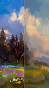 Colorandscape impressionistic landscape paintings. Presentation of sketch and ready painting. | The Art of Mikko Tyllinen