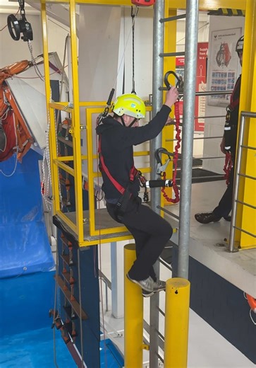 The only way is up 🪜 #GWO #offshore #training #maritimeindustry #blitzkriegbop