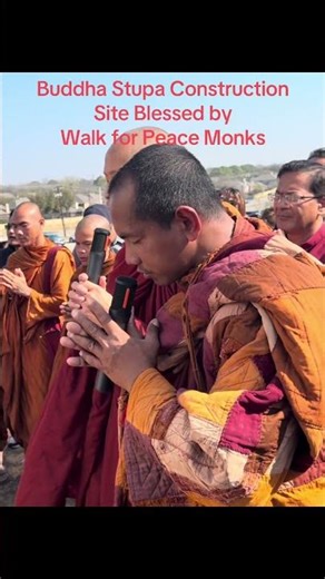 Euless Buddha stupa construction site blessed by Walk for Peace