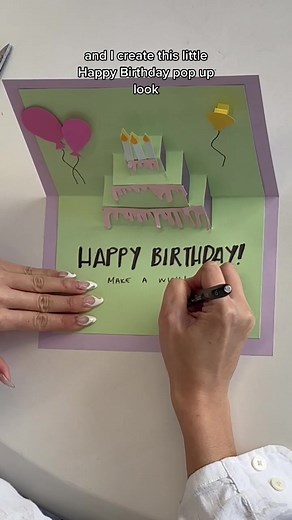 Save this #DIY pop up birthday card for when you want to impress your loved ones 💌🎂 @briavia #makeitwithmichaels #birthdaycard #diybirthdaycard #diycard #popupcard