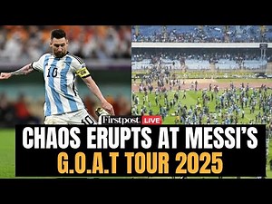 Messi in India LIVE: Massive Chaos Erupts at Salt Lake Stadium during Messi's GOAT Tour