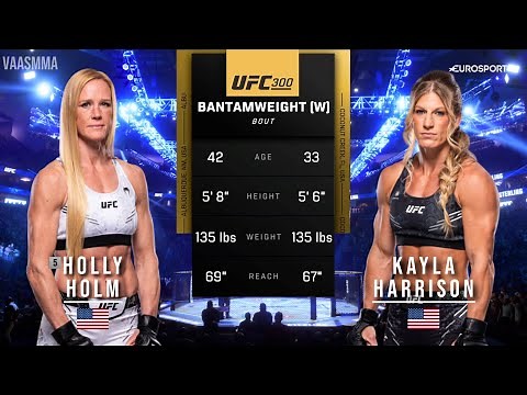 HOLLY HOLM VS KAYLA HARRISON FULL FIGHT UFC 300