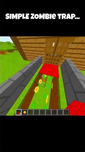 The Simplest Zombie Trap Ever in Minecraft #minecraft #shorts #7x7 #memes