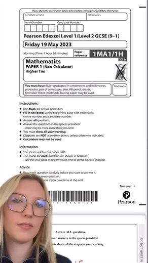 Flash Learning on Instagram: "GCSE Maths: 2023 Higher paper 1 Question Run-Through! #gsce #gcsemaths #gcses2026 #maths #revision"