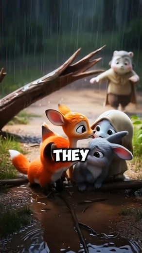 Jungle Storm Rescue 🐾⚡ Alien Boy Saves Everyone | AI Shorts #aivideo #ytshorts #cute