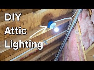 How to Install Lights and a Switch in a Dark Attic (DIY Home Electrical Wiring)