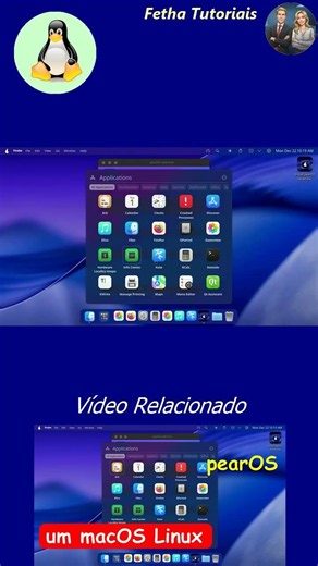 pearOS Linux macOS-like theme and icons. Display
