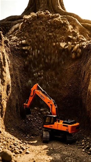 Mini Excavator's Epic Dig Turns Dusty! 🚧