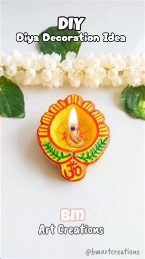 Diya Decoration Ideas at home #diyadecoration #shorts #diwali #handmade #decoration #trending #diy
