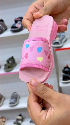 Premium Kids Girls & Boys Waterproof Slides | Cute Heart Design Collection 💖🌈 #kidcomfort #kid