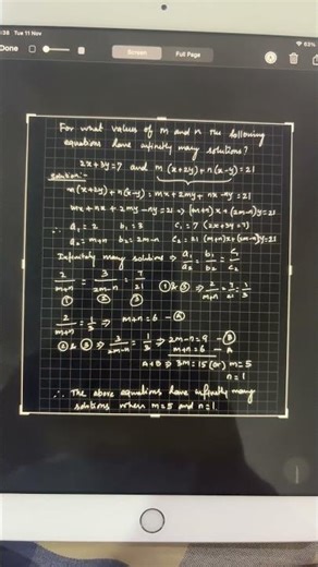 Linear Equations - Infinitely many solutions
