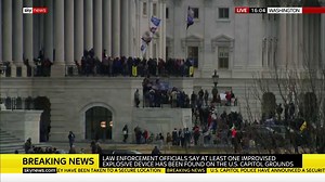 56K views · 308 reactions | BREAKING: Several law enforcement officials say at least one improvised explosive device has been found on the US Capitol grounds. Sky's Sally Lockwood has the latest and says the "situation feels far from under control at the moment". Follow live: trib.al/bwPYlIZ | Sky News | Facebook