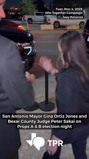 11K views · 388 reactions | San Antonio Mayor Gina Ortiz, Jones and Bexar County Judge Peter Sakai at the Win Together Watch Party moments before the polls closed | Texas Public Radio | Facebook