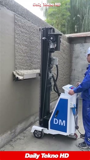 This Plastering Machine is an ABSOLUTE Game-Changer! 🤖 #ConstructionTech