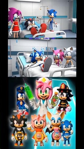 Scary Sonic Vs Scary Shadow Vs Scary Silver_Tiles Hop_shorts_coffindance