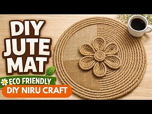 DIY Jute Rope Flower Mat | Eco-Friendly Handmade Table Décor | Easy Home Craft