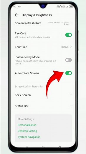 Auto Rotate Screen On/Off Setting 🔄 | Mobile Rotation Problem Fix! #shorts