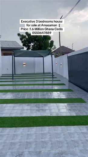 Executive 3 bedrooms house for sale at Amasaman Price :1.6 Million Ghana Cedis 0550647889