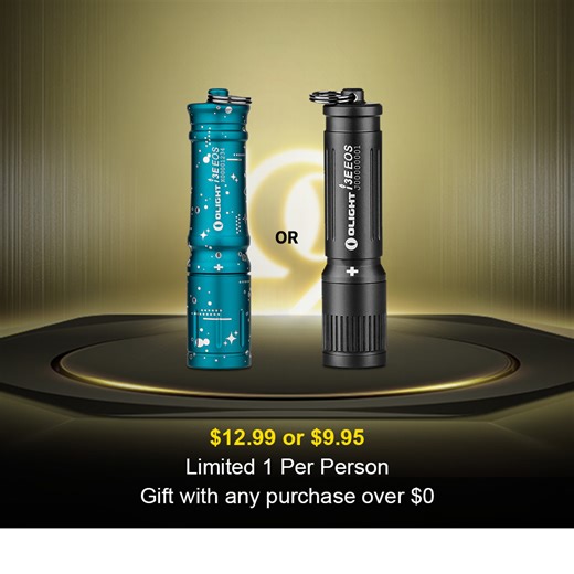 I3E EOS Keychain Flashlight 19th Anniversary Gift Free AAA Light - Olight