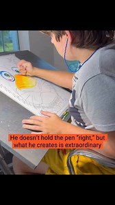 This young art prodigy is autistic and semi-verbal, yet his masterpieces speak volumes about his incredible talent and unique perspective. 💛 #ArtProdigy #AutismAwareness #CreativityHasNoLimits | Vichy’s art
