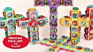11K views · 434 reactions | In case you missed it! Join Mark Montano as he creates Mexican Folk Art inspired crosses with Americana Multi-Surface and bottle caps! This project is sure to inspire! | DecoArt | Facebook