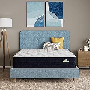 Serta Classic Clarks Hill 2.0, Plush Euro Top 12.5" Queen Mattress, Zoned Support, Cooling, Breathable and Pressure Relieving - 100 Night Trial, CertiPUR-US Certified