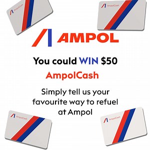 We’re giving 50 lucky winners $50 AmpolCash. Simply sign up for our mailing list and tell us your favourite way to refuel at Ampol. Tap the link to enter. T&Cs apply. Ends 18/09/25. | Ampol Australia