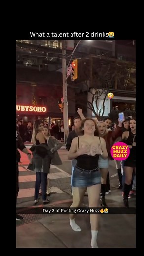 @crazyhuzzdaily | 👉 Follow @crazyhuzzdaily 🔥 She almost had the wildest wardrobe malfunction of 2025 😭🍷 🎥 Drunk girl tries a backflip, her top slips, and she... | Instagram