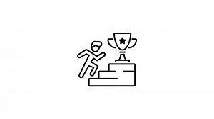 Modern outline animated icon of achievement