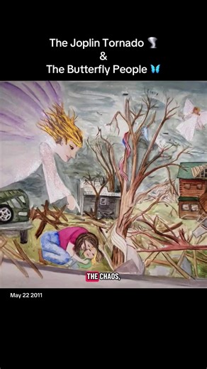 The joplin tornado and the butterfly people, during the tornado many people reported seeing mysterious butterfly people using there wings to shield people from the violent winds and debris, the butterfly people of Joplin are now part of the town’s history along with the tornado itself #tornado #tornadotok #joplintornado #joplinbutterflypeople #foryoupage