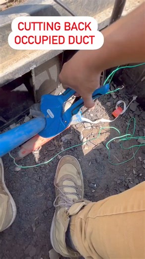 Slice through fiber duct with ease! Check out @SplicyJulie (IG) using the MDC-64 "Occupied conduit is no problem with these cutters" - @SplicyJulie Here's how: - Triangular blade ensures square and straight cuts by securely holding the tubing in place. - Ratcheting design offers high leverage for effortless cutting with minimal force required. - Easy one-handed operation with an included easy open release mechanism. - Constructed with a durable die-cast aluminum alloy body and stainless steel cu