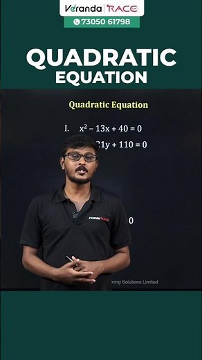 QUADRATIC EQUATION shortcut explained by MADHAVAN SIR 💥