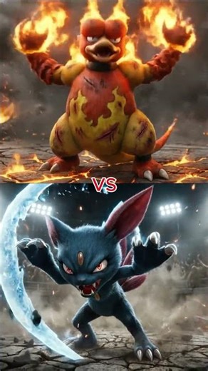 Magby Falls 🔥— Magmar Returns with Overwhelming Power 💥🌋 #magby #magmar #pokemonbattle