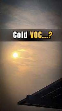 Cold VOC?? ⚡️| #TemperatureCoefficient #SolarInverter #DCVoltage #StringDesign #SolarTraining