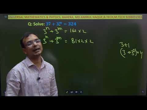 Solve 3^m + 3^m = 324