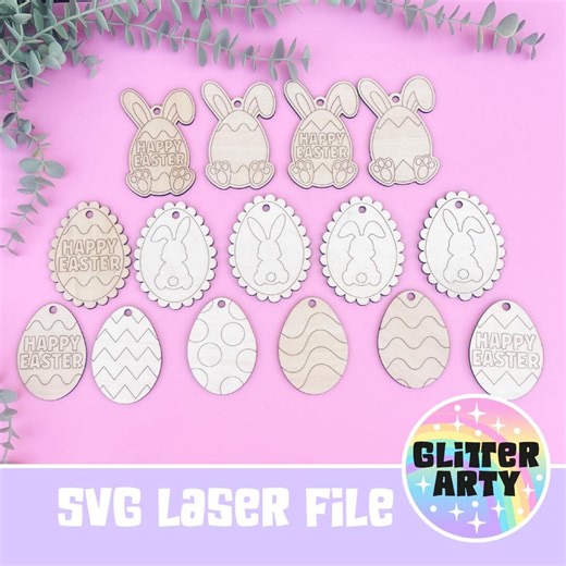 15 EASTER LASER SVG Bundle | Kids Diy Easter Paint Craft Kit | Score and Cut Files | Easter Decor | Beambox Tested - Etsy