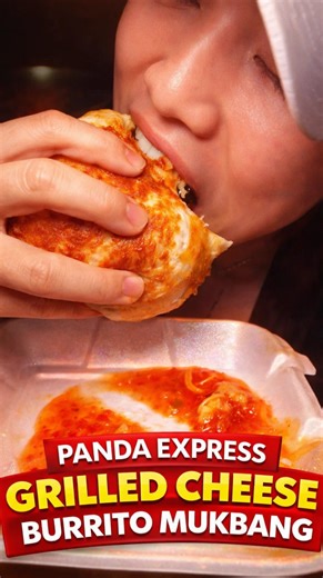 Panda Express grilled cheese burrito mukbang