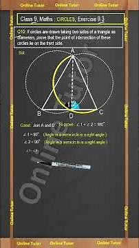 Q10 Ex 9.3 Class 9 Maths | Circles | NCERT Complete Explanation , CBSE, and Competition Exams.