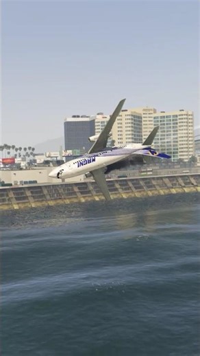 Pilot Pulls Down Burning Plane for Emergency Water Landing GTA 5